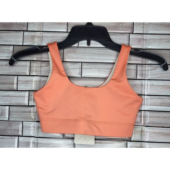New Fabletics‎ Women's Size Medium 8 Harlyn Midi Medium Impact Sports Bra Orange - Picture 1 of 9